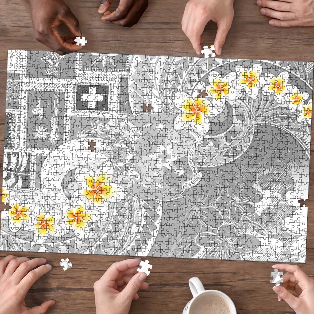 Tonga Christmas Puzzle Kilisimasi Fiefia Retro Style White LT05 - Polynesian Pride