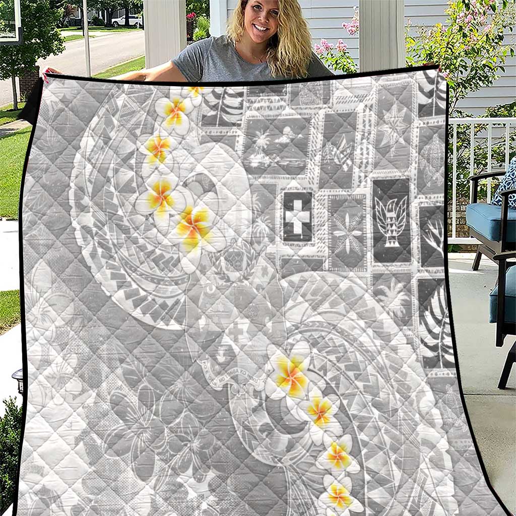 Tonga Christmas Quilt Kilisimasi Fiefia Retro Style White LT05 White - Polynesian Pride