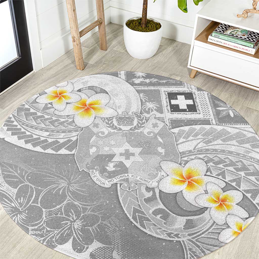 Tonga Christmas Round Carpet Kilisimasi Fiefia Retro Style White LT05 White - Polynesian Pride