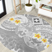Tonga Christmas Round Carpet Kilisimasi Fiefia Retro Style White LT05 White - Polynesian Pride