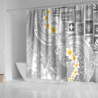 Tonga Christmas Shower Curtain Kilisimasi Fiefia Retro Style White LT05 - Polynesian Pride