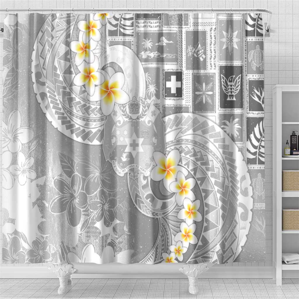 Tonga Christmas Shower Curtain Kilisimasi Fiefia Retro Style White LT05 - Polynesian Pride
