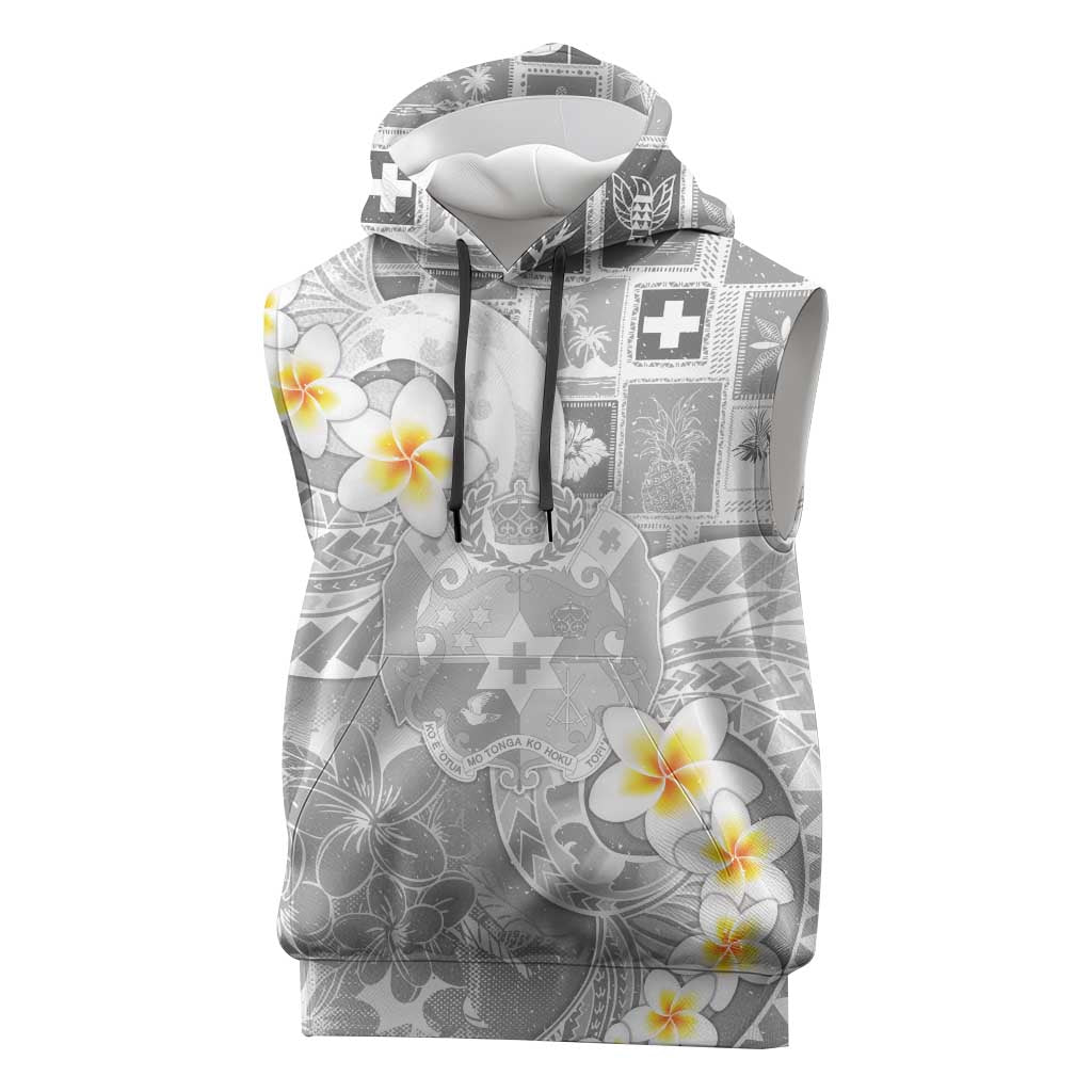 Tonga Christmas Sleeveless Hoodie Kilisimasi Fiefia Retro Style White LT05 White - Polynesian Pride