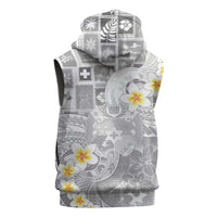 Tonga Christmas Sleeveless Hoodie Kilisimasi Fiefia Retro Style White LT05 - Polynesian Pride