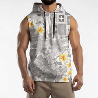 Tonga Christmas Sleeveless Hoodie Kilisimasi Fiefia Retro Style White LT05 - Polynesian Pride