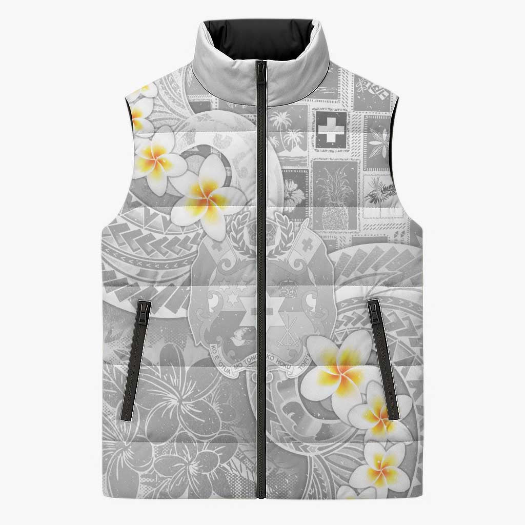 Tonga Christmas Sleeveless Puffer Jacket Kilisimasi Fiefia Retro Style White LT05 Unisex White - Polynesian Pride