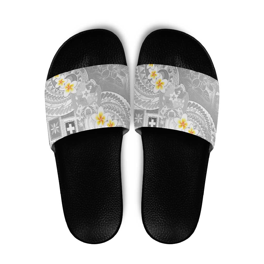 Tonga Christmas Slide Sandals Kilisimasi Fiefia Retro Style White LT05 White - Polynesian Pride