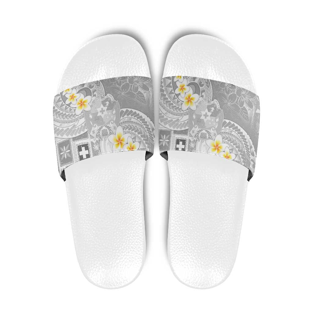Tonga Christmas Slide Sandals Kilisimasi Fiefia Retro Style White LT05 White - Polynesian Pride