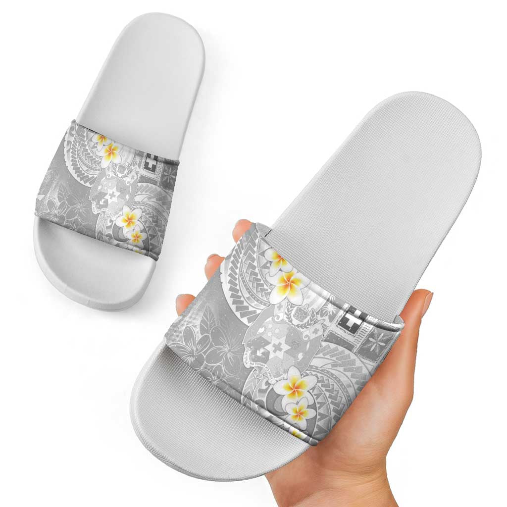 Tonga Christmas Slide Sandals Kilisimasi Fiefia Retro Style White LT05 - Polynesian Pride