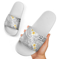 Tonga Christmas Slide Sandals Kilisimasi Fiefia Retro Style White LT05 - Polynesian Pride