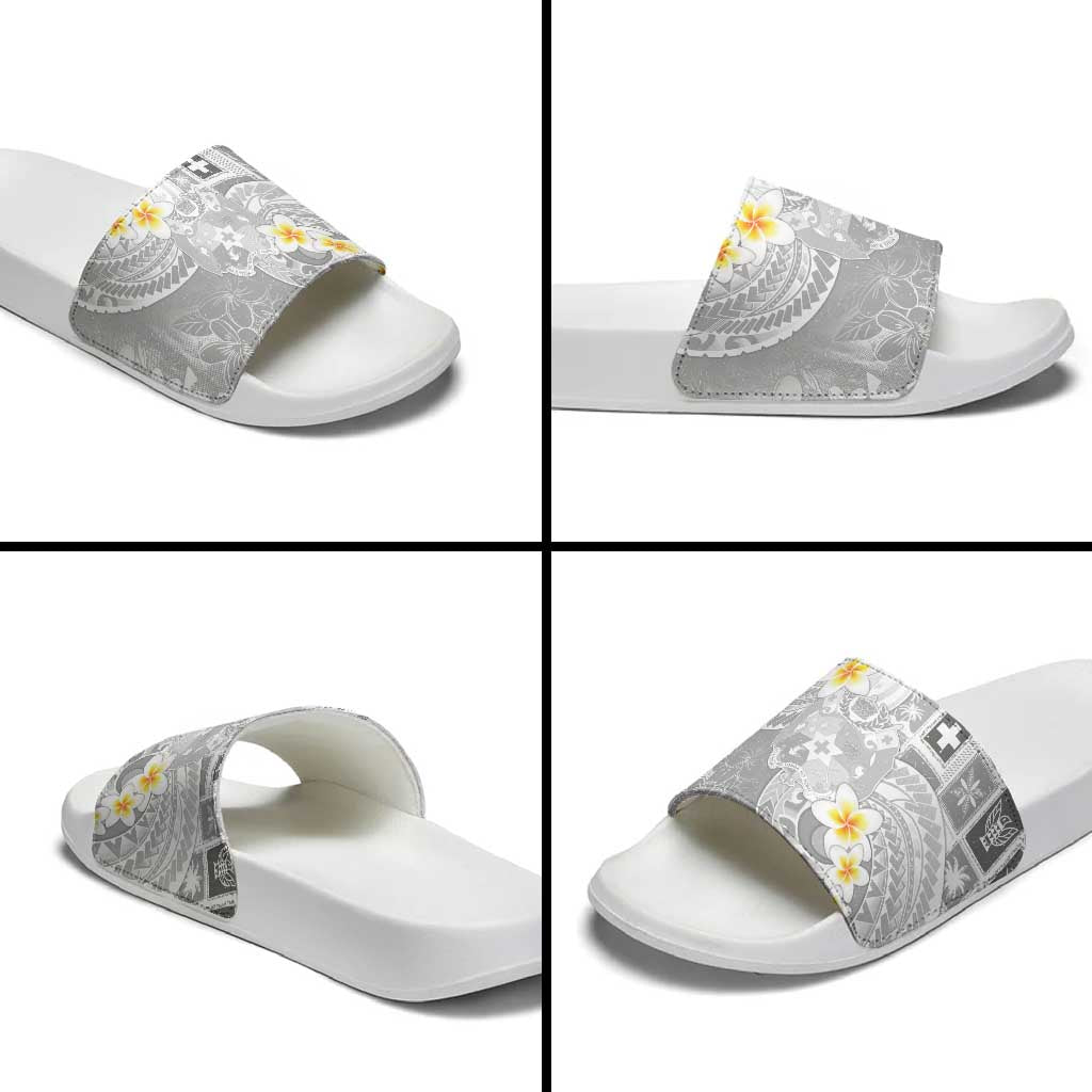 Tonga Christmas Slide Sandals Kilisimasi Fiefia Retro Style White LT05 - Polynesian Pride