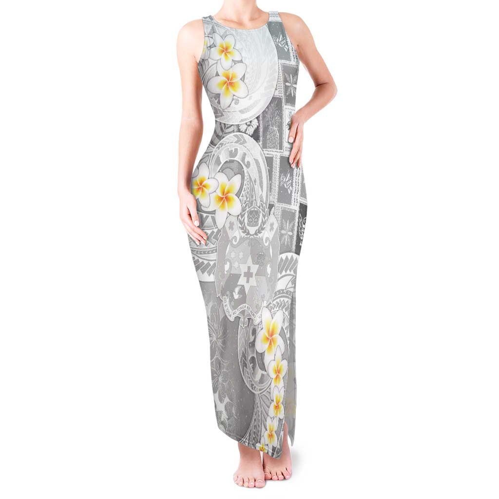 Tonga Christmas Tank Maxi Dress Kilisimasi Fiefia Retro Style White LT05 Women White - Polynesian Pride