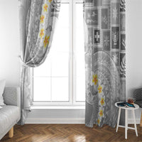 Tonga Christmas Window Curtain Kilisimasi Fiefia Retro Style White LT05 - Polynesian Pride