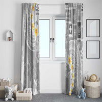 Tonga Christmas Window Curtain Kilisimasi Fiefia Retro Style White LT05 - Polynesian Pride
