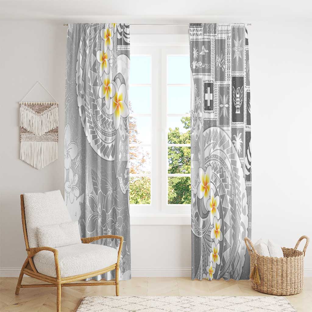 Tonga Christmas Window Curtain Kilisimasi Fiefia Retro Style White LT05 - Polynesian Pride