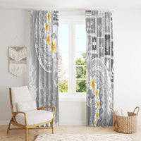 Tonga Christmas Window Curtain Kilisimasi Fiefia Retro Style White LT05 - Polynesian Pride
