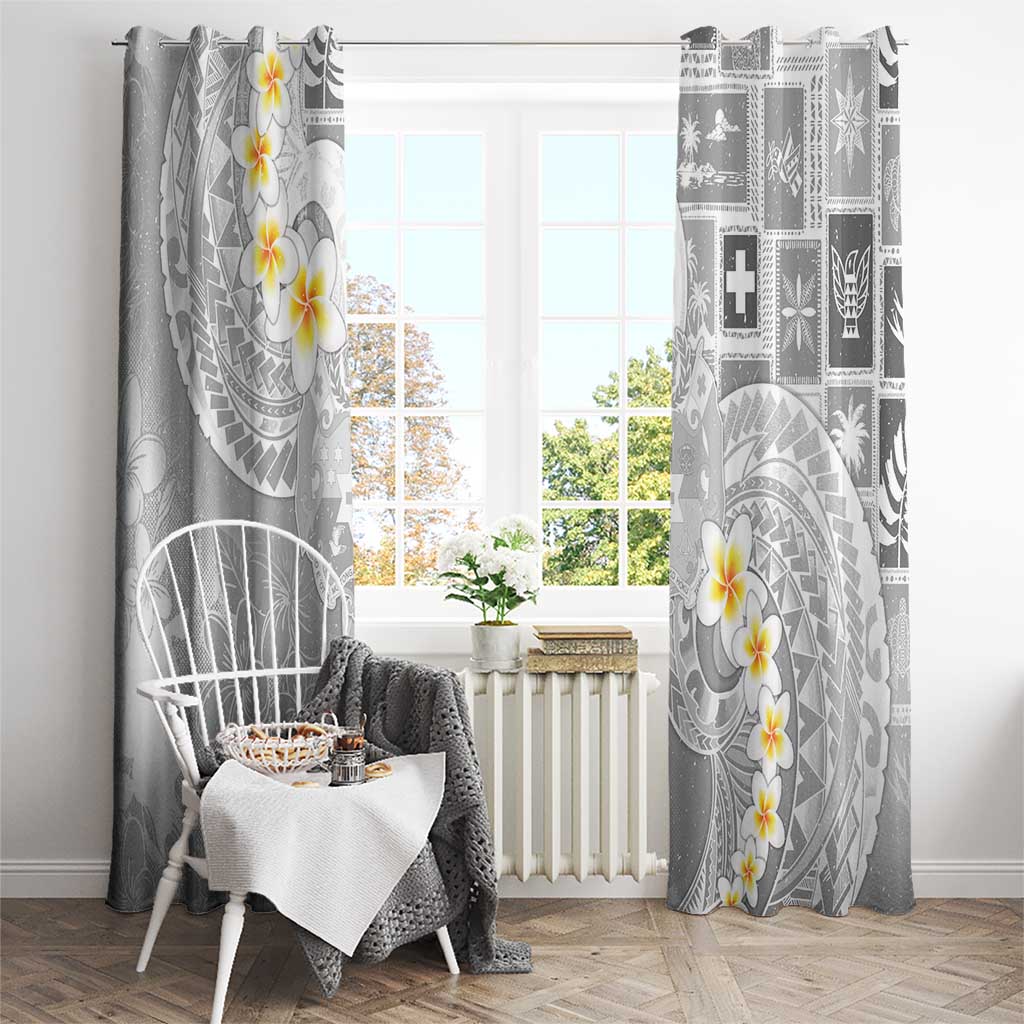 Tonga Christmas Window Curtain Kilisimasi Fiefia Retro Style White LT05 - Polynesian Pride