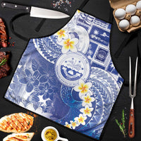 Federated States Of Micronesia Christmas Apron Retro Style Bright Version LT05 Blue - Polynesian Pride