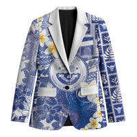 Federated States Of Micronesia Christmas Blazer Retro Style Bright Version LT05 Unisex Blue - Polynesian Pride