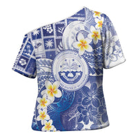 Federated States Of Micronesia Christmas Cross Shoulder Shirt Retro Style Bright Version LT05 - Polynesian Pride