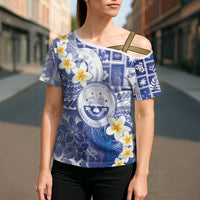 Federated States Of Micronesia Christmas Cross Shoulder Shirt Retro Style Bright Version LT05 - Polynesian Pride
