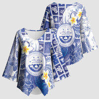 Federated States Of Micronesia Christmas Kimono Sleeve Blouse Retro Style Bright Version LT05 - Polynesian Pride