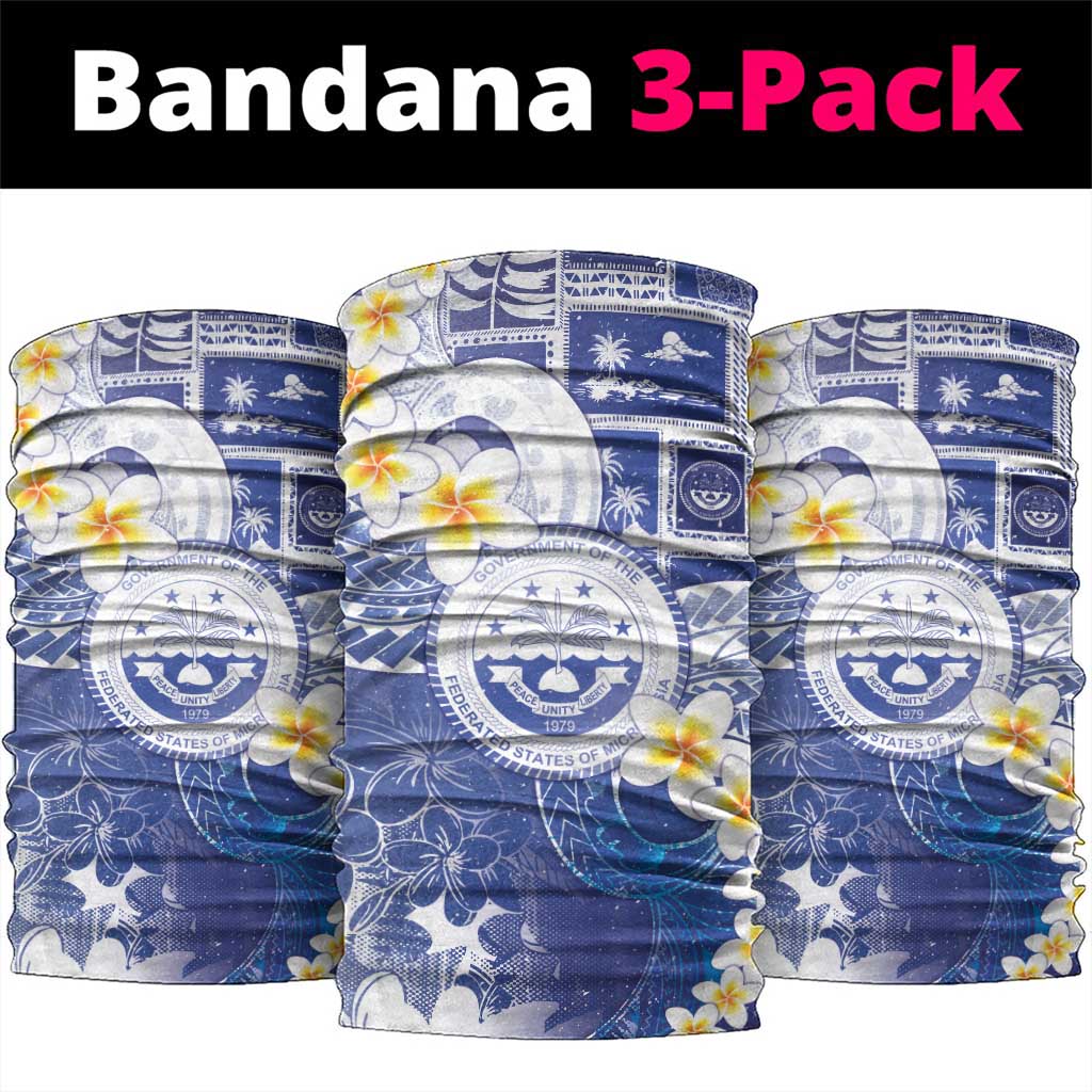 Federated States Of Micronesia Christmas Neck Gaiter Retro Style Bright Version LT05 package One Size: 25*50cm Blue - Polynesian Pride
