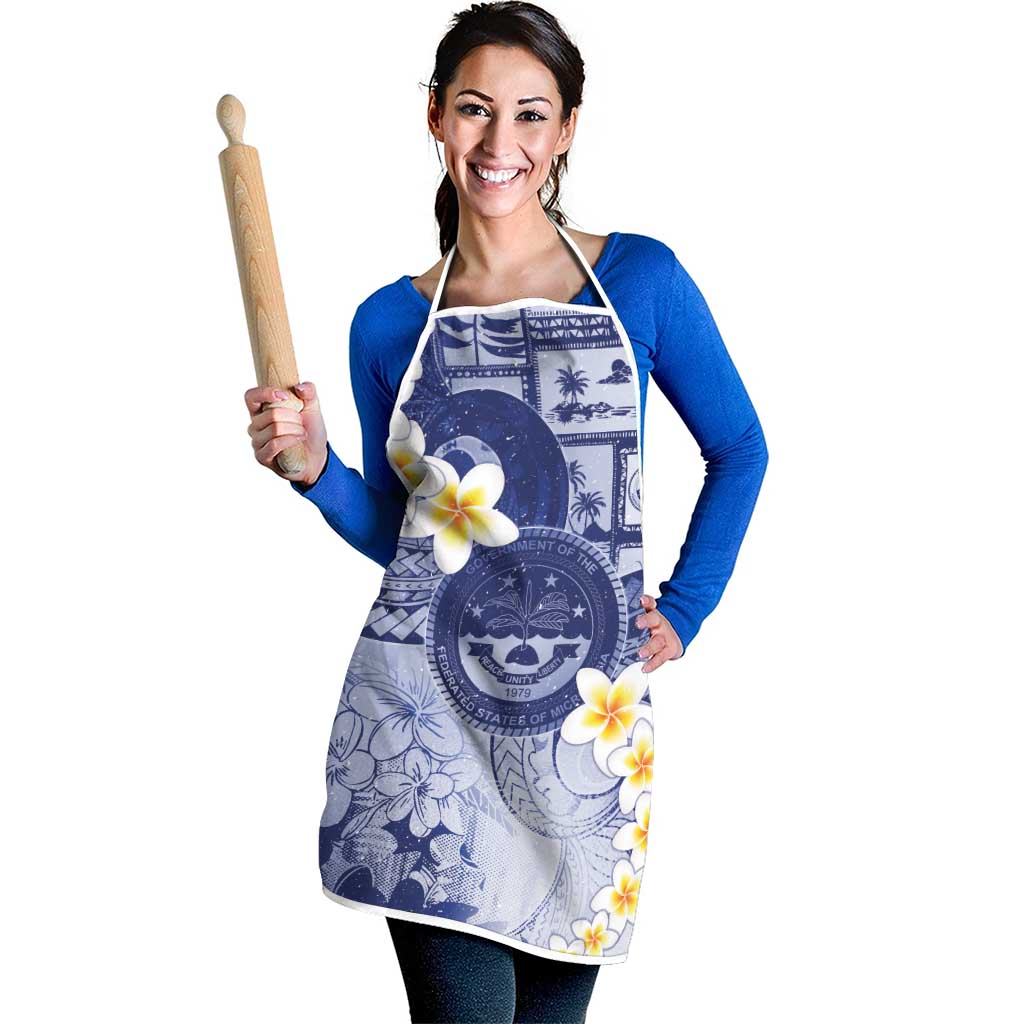 Federated States Of Micronesia Christmas Apron Retro Style Dark Version LT05 - Polynesian Pride