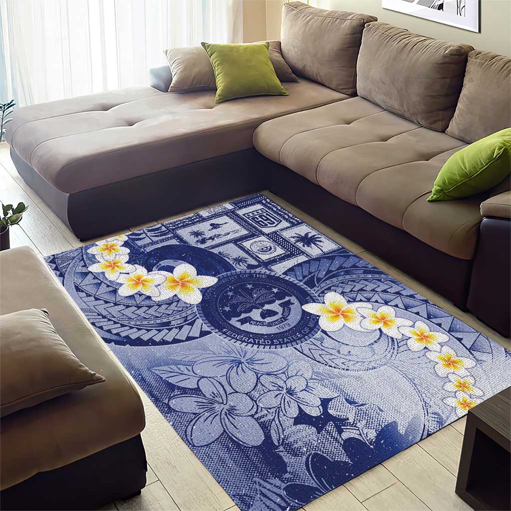 Federated States Of Micronesia Christmas Area Rug Retro Style Dark Version LT05 - Polynesian Pride