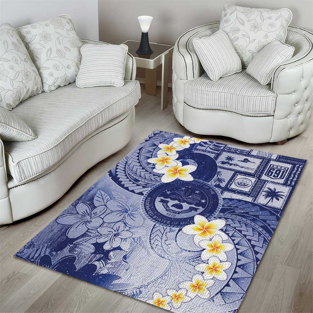 Federated States Of Micronesia Christmas Area Rug Retro Style Dark Version LT05 - Polynesian Pride