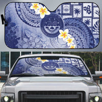 Federated States Of Micronesia Christmas Auto Sun Shade Retro Style Dark Version LT05 Navy - Polynesian Pride