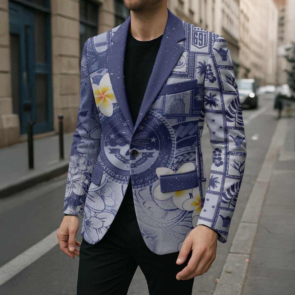 Federated States Of Micronesia Christmas Blazer Retro Style Dark Version LT05 - Polynesian Pride