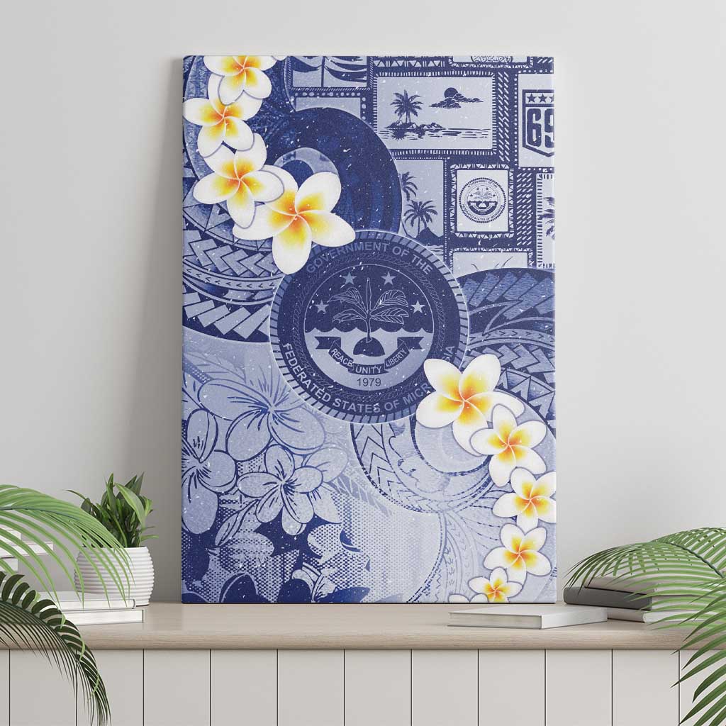 Federated States Of Micronesia Christmas Canvas Wall Art Retro Style Dark Version LT05 - Polynesian Pride