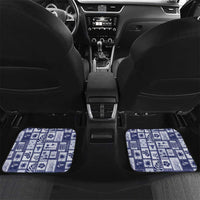 Federated States Of Micronesia Christmas Car Mats Retro Style Dark Version LT05 Set 2pcs - Back Navy - Polynesian Pride