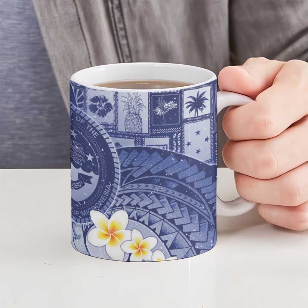 Federated States Of Micronesia Christmas Ceramic Mug Retro Style Dark Version LT05 - Polynesian Pride