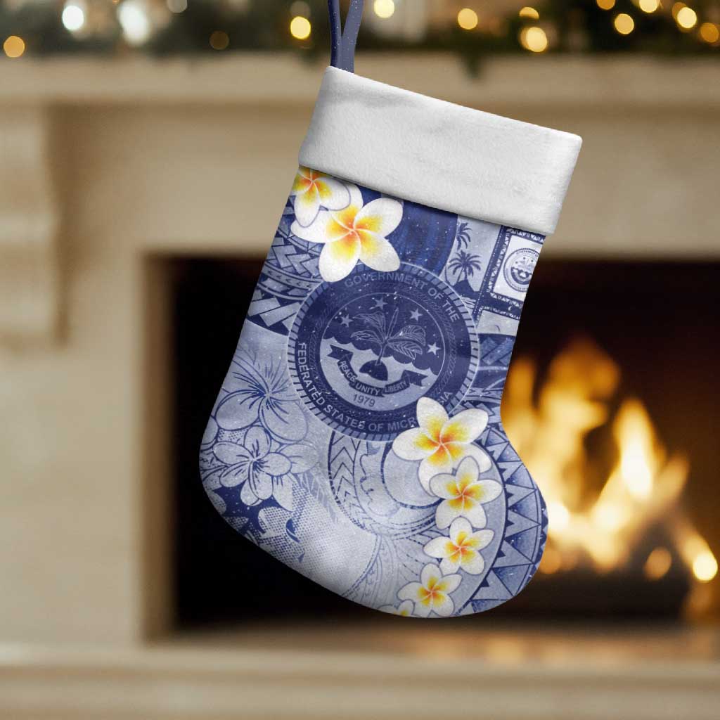 Federated States Of Micronesia Christmas Stocking Retro Style Dark Version LT05 Set of 2 Navy - Polynesian Pride