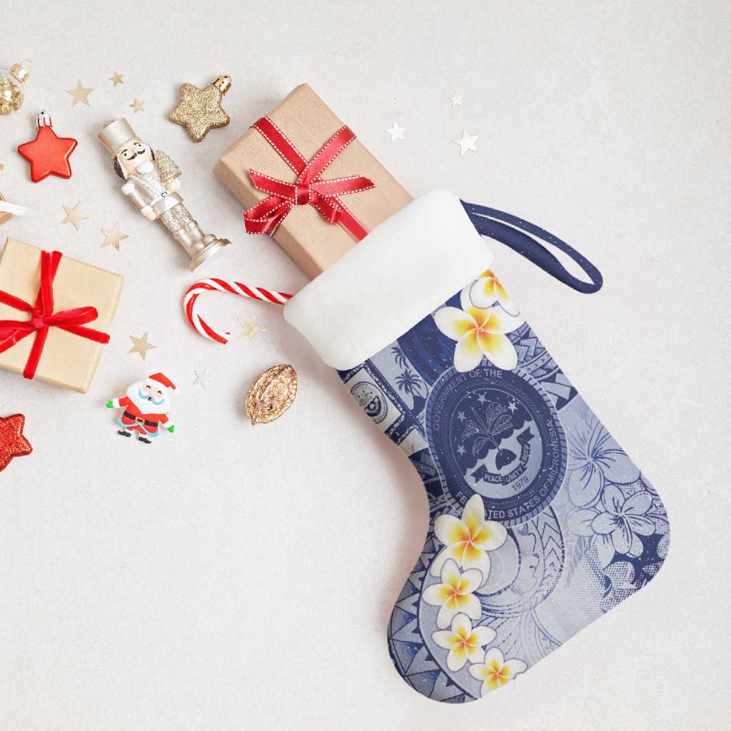 Federated States Of Micronesia Christmas Stocking Retro Style Dark Version LT05 - Polynesian Pride