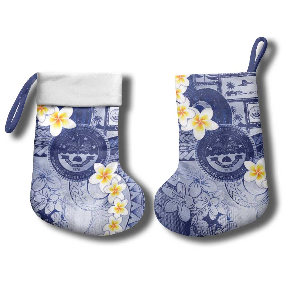 Federated States Of Micronesia Christmas Stocking Retro Style Dark Version LT05 - Polynesian Pride
