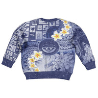 Federated States Of Micronesia Christmas Kid Ugly Christmas Sweater Retro Style Dark Version LT05 - Polynesian Pride