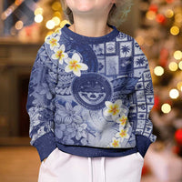 Federated States Of Micronesia Christmas Kid Ugly Christmas Sweater Retro Style Dark Version LT05 - Polynesian Pride