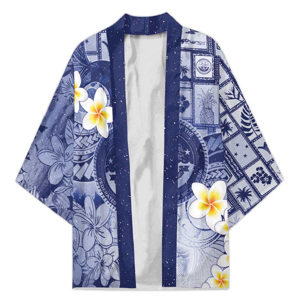 Federated States Of Micronesia Christmas Kimono Retro Style Dark Version LT05 Unisex Navy - Polynesian Pride