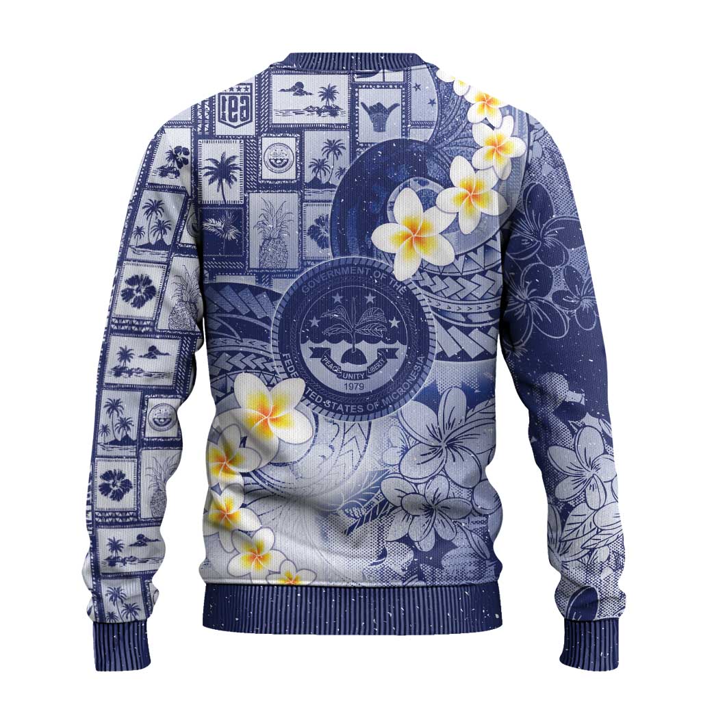 Federated States Of Micronesia Christmas Ugly Christmas Sweater Retro Style Dark Version LT05 - Polynesian Pride