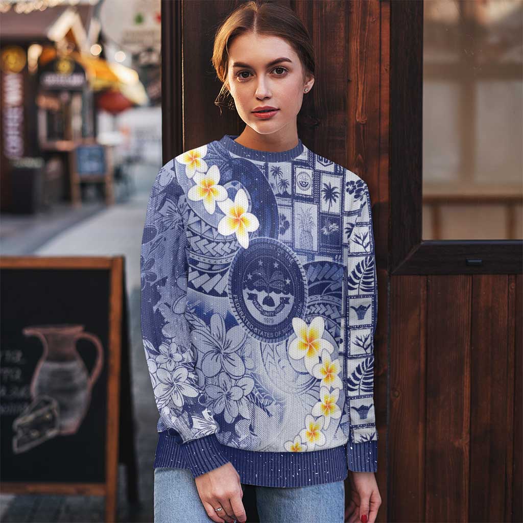 Federated States Of Micronesia Christmas Ugly Christmas Sweater Retro Style Dark Version LT05 - Polynesian Pride