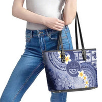 Federated States Of Micronesia Christmas Leather Tote Bag Retro Style Dark Version LT05 - Polynesian Pride