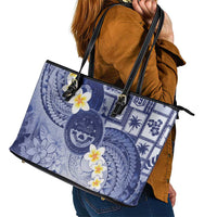 Federated States Of Micronesia Christmas Leather Tote Bag Retro Style Dark Version LT05 - Polynesian Pride