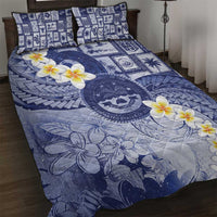 Federated States Of Micronesia Christmas Quilt Bed Set Retro Style Dark Version LT05 Navy - Polynesian Pride