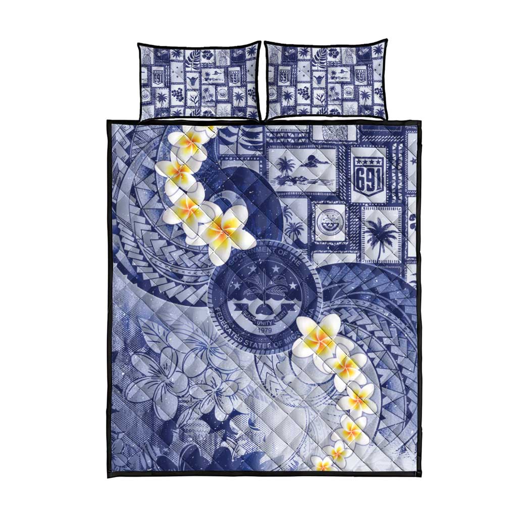 Federated States Of Micronesia Christmas Quilt Bed Set Retro Style Dark Version LT05 - Polynesian Pride