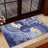 Federated States Of Micronesia Christmas Rubber Doormat Retro Style Dark Version LT05 - Polynesian Pride