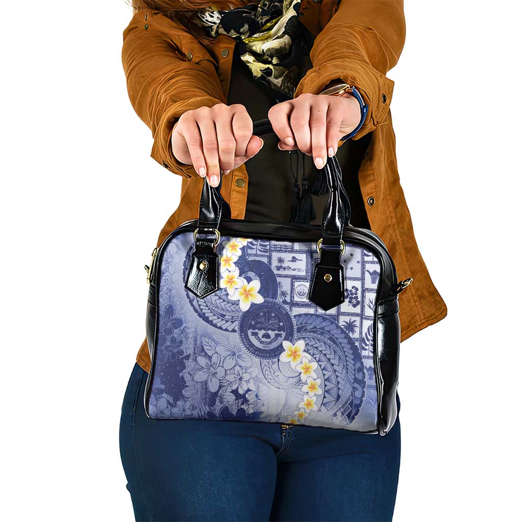 Federated States Of Micronesia Christmas Shoulder Handbag Retro Style Dark Version LT05 One Size Navy - Polynesian Pride