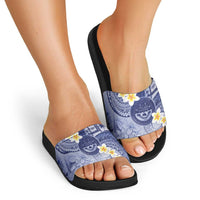 Federated States Of Micronesia Christmas Slide Sandals Retro Style Dark Version LT05 - Polynesian Pride